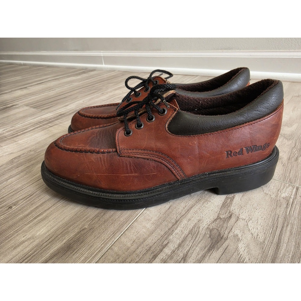 Red Wing Moc Toe Oxford Shoes Mens 10 Brown Leather - Picture 4 of 11